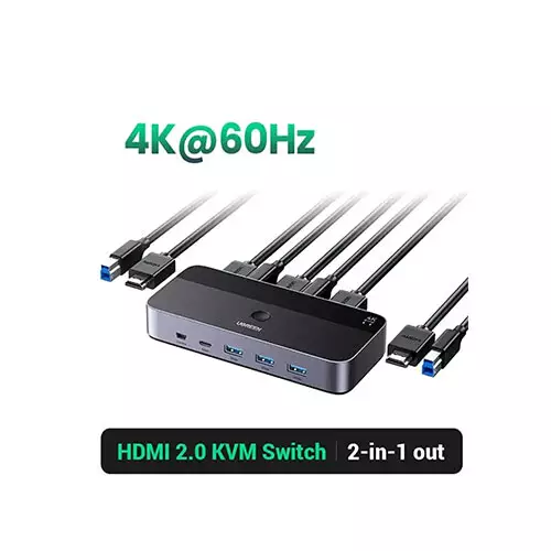 UGREEN CM664 (15707) 2 In 1 Out HDMI KVM Switch - 1