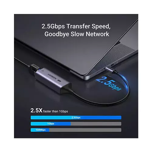 UGREEN CM648 (25052) USB-C to RJ45 2.5G Ethernet Adapter - 0