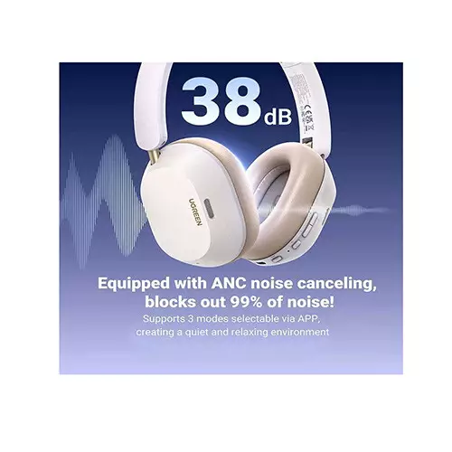 UGREEN HP203 (35758) HiTune Max5c Bluetooth ANC White Headphone - 1