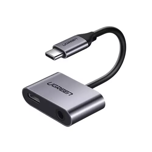 UGreen CM193(50596)Type C to 3.5mm Audio + Type C Female Adapter