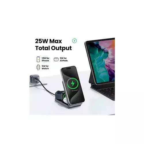 UGREEN W707 3-in-1 25W Magnetic Wireless Charger (45025) - 2