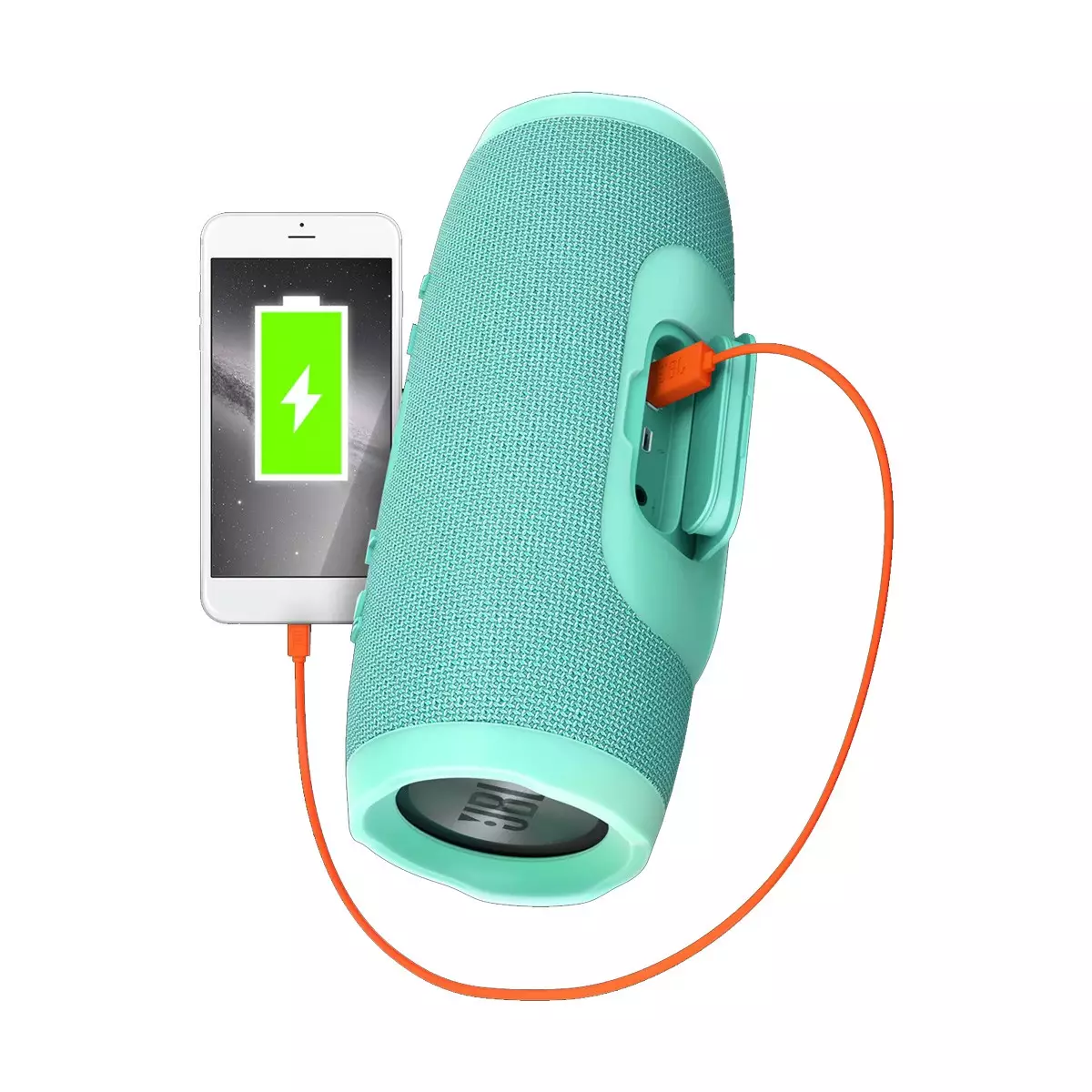 JBL Charge 3 Waterproof Portable Bluetooth Speaker- Teal - 2