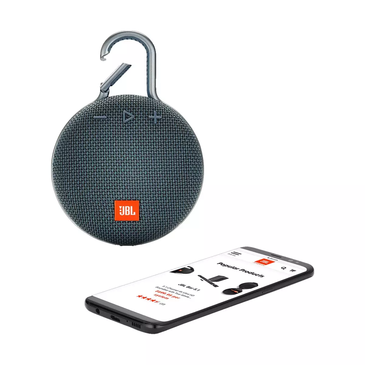 JBL Clip 3 Blue Portable Bluetooth Speaker -blue - 1