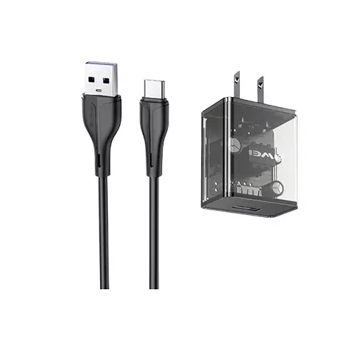 Awei C11T Transparent Type-C Fast Charging Adapter - 3