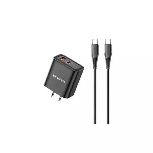 AWEI PD81C-US Dual Port 20W Type-C+ 22.5W USB Fast Charger