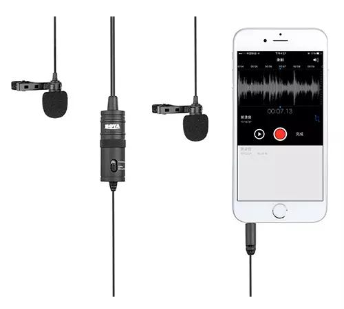 Boya BY-M1DM Dual Omni-directional Lavalier Microphone - 1