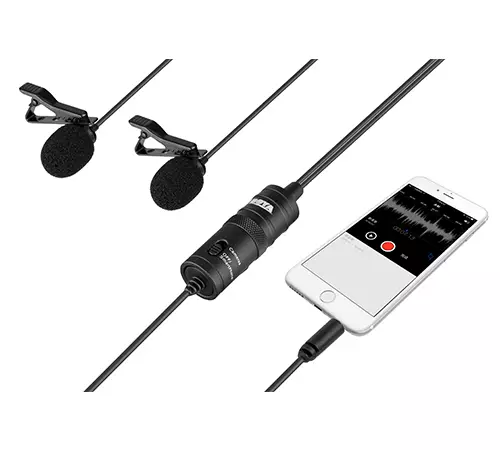 Boya BY-M1DM Dual Omni-directional Lavalier Microphone - 2