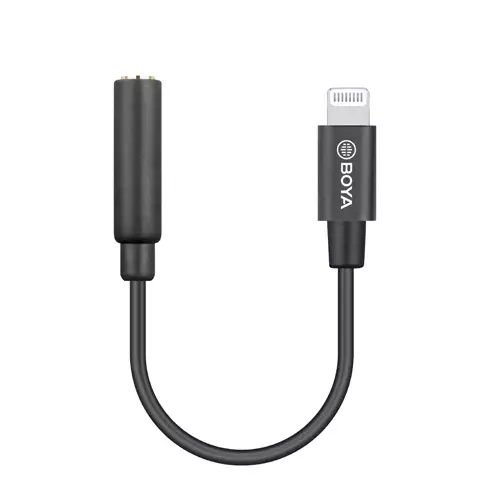BOYA BY-K3 3.5MM TRRS TO LIGHTNING AUDIO ADAPTER - 1