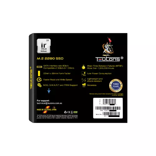 TEUTONS IRIDIUM 2280 256GB M.2 SSD - 1