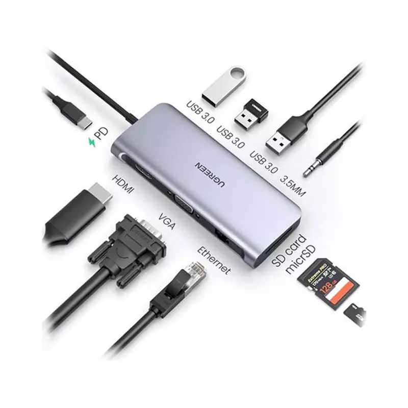 UGREEN CM179 10-IN-1 MULTFUNCTIONAL USB TYPE-C HUB - 0