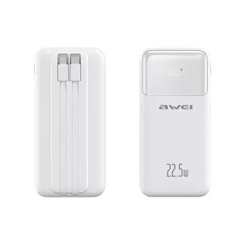 Awei P106K 10000mAh PD22.5W 5in 1 Power Bank With Cable - 1