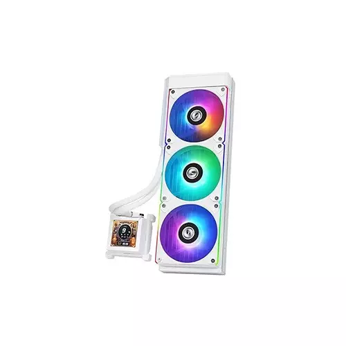 Lian Li HydroShift LCD 360R ARGB LCD Display AIO Liquid CPU Cooler (White) - 1