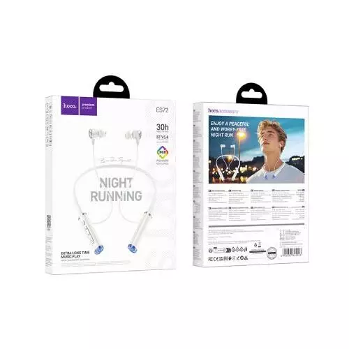 Hoco ES72 Sport Bluetooth Neckband (White) - 0