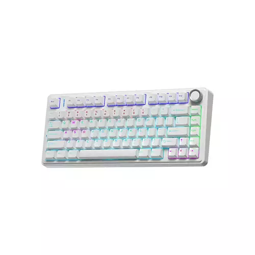 AULA F75 RGB Wired Hot Swappable Mechanical Keyboard (White) - 0