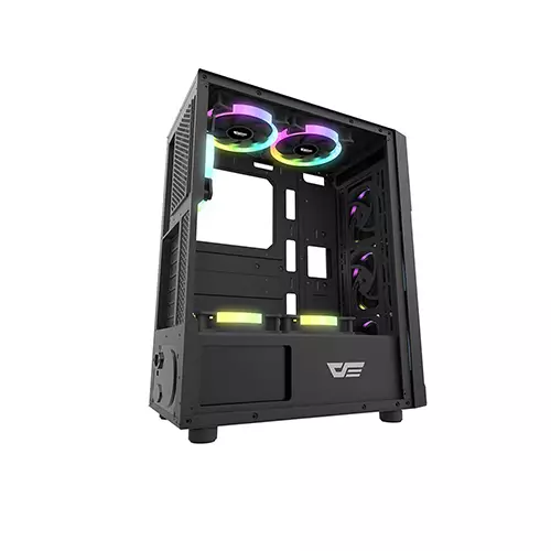 Aigo DarkFlash Pollux RGB Mid Tower Tempered Glass ATX Case - 1