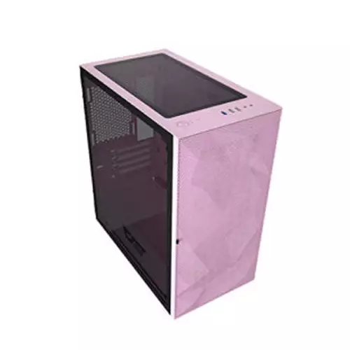 Aigo DarkFlash DLM21 MESH Tower Tempered Glass Micro-ATX Case (White) - 2