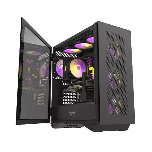 Aigo Darkflash DLS 480 Luxury ATX 4 Fan PC Case - 1