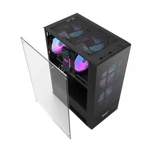 AIGO DARKFLASH A290 TEMPERED GLASS ATX CASE (BLACK) - 5