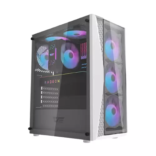 Aigo DarkFlash DK352 PLUS Tempered Glass ATX Case (WHITE) - 1