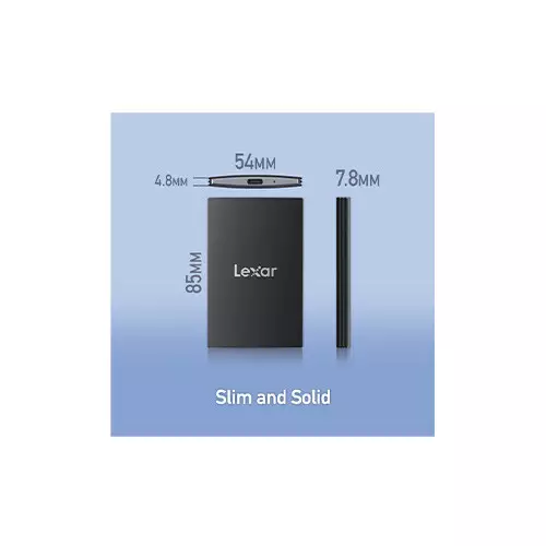 Lexar SL500 2TB Portable SSD - Black - 1