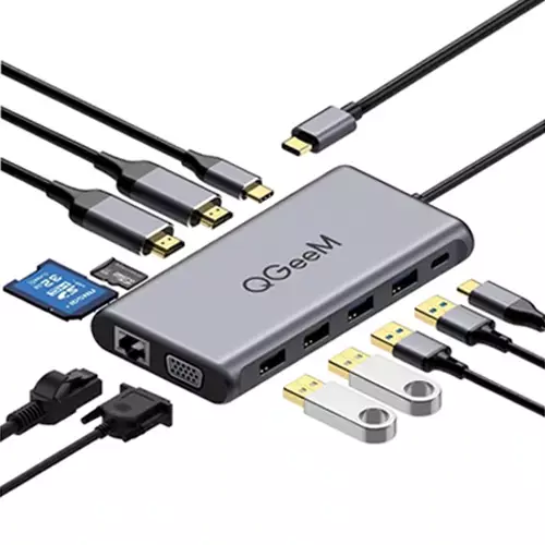Qgeem QG-UH12-V 12in1 Super Expansion USB-C Hub - 1