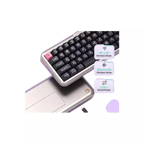 Micropack K-168WM RGB Tri Mode Hot Swap Mechanical Gaming Keyboard (Black) - 1