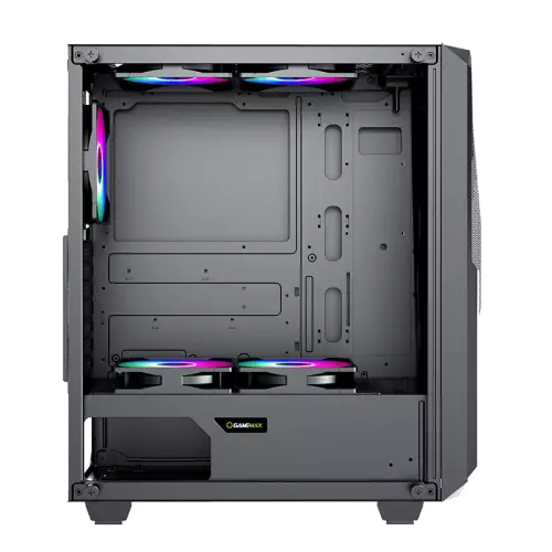 Gamemax Revolt 3606 Tempered Glass ATX ARGB Gaming Case (Black) - 2