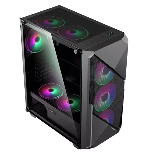 Gamemax Revolt 3606 Tempered Glass ATX ARGB Gaming Case (Black) - 5