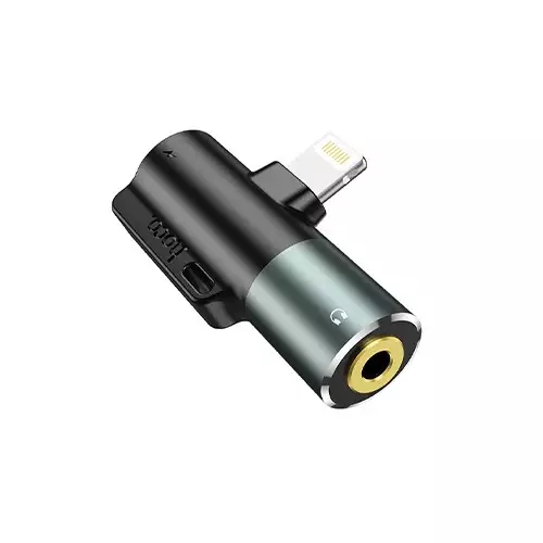 Hoco LS32 Lightning 2-in-1 Digital 3.5 Audio Converter - 1