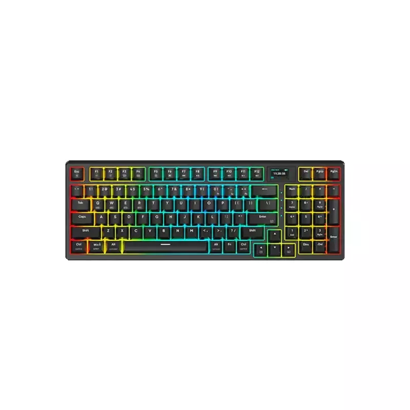 MONKA 3098 PRO TRI MODE RGB BROWN SWITCH HOTSWAPPABLE BLACK MECHANICAL KEYBOARD