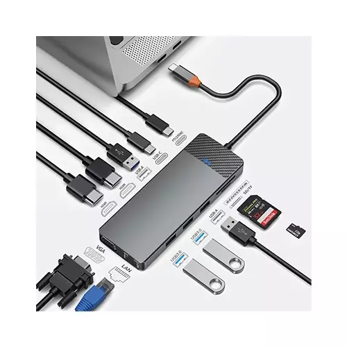 WiWU Linker 12 in 1 Type C hub USB C Docking Station - 3