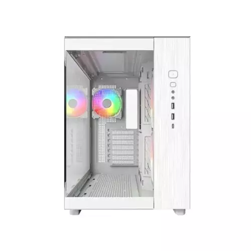 Montech KING 65 PRO ATX Desktop Gaming Case (White) - 3
