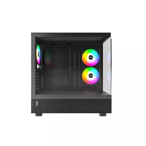Montech XR Mid Tower ATX Desktop Gaming Case (Black) - 5