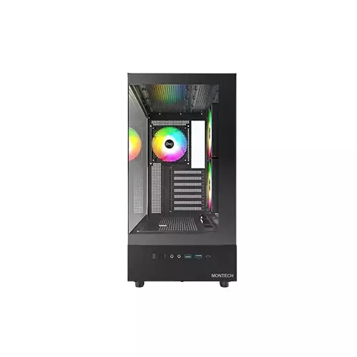 Montech XR Mid Tower ATX Desktop Gaming Case (Black) - 6