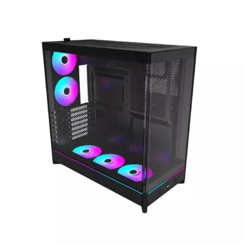 Montech HS02 PRO ATX Mid Tower Desktop Gaming Case (Black) - 3