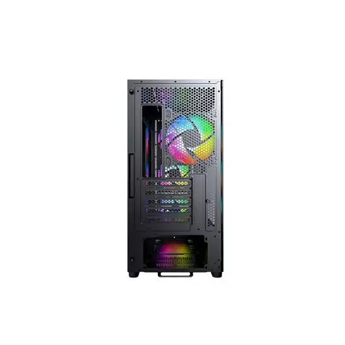 Montech X5M ARGB Mid-Tower Micro-ATX Gaming Case (Black) - 3