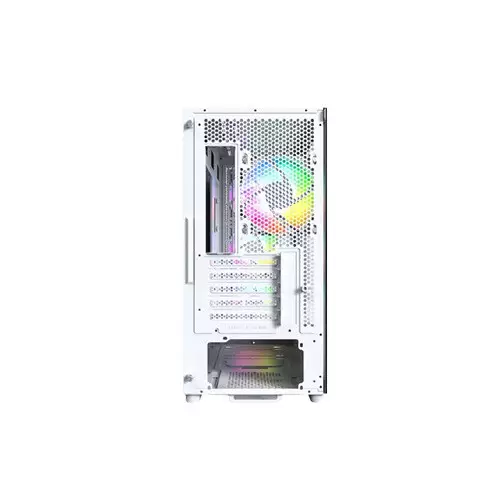 Montech X5M ARGB Mid-Tower Micro-ATX Gaming Case (White) - 2