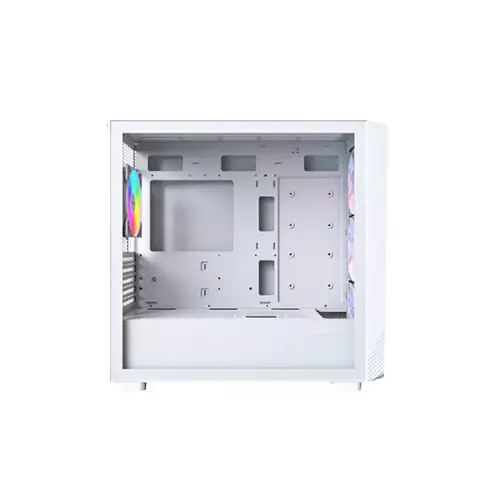 Montech X5M ARGB Mid-Tower Micro-ATX Gaming Case (White) - 3