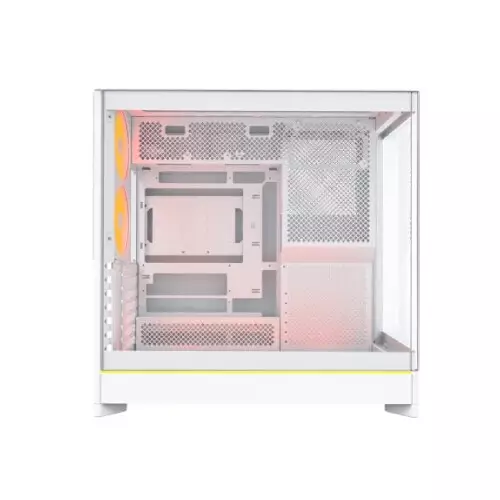Montech HS02 PRO ATX Mid Tower Desktop Gaming Case (White) - 2