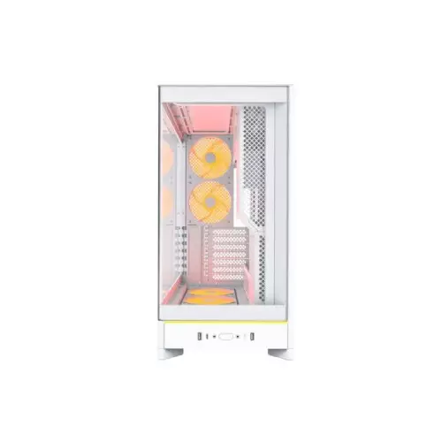 Montech HS02 PRO ATX Mid Tower Desktop Gaming Case (White) - 3