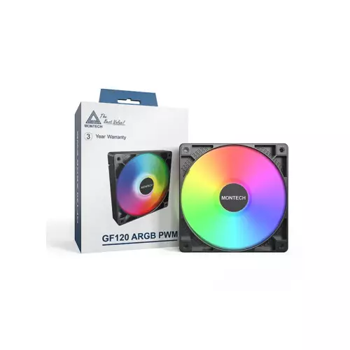 Montech GF120 ARGB PWM 3 in 1 Pack 120mm Casing Fan - 2