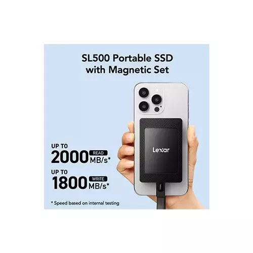 Lexar SL500 1TB USB 3.2 Gen 2 Portable SSD with Magnetic Set - 1