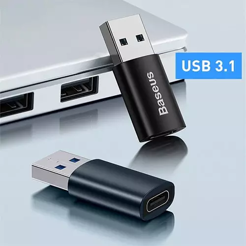 Baseus Ingenuity Series Mini USB-A 3.1 to USB Type-C OTG Converter - 3
