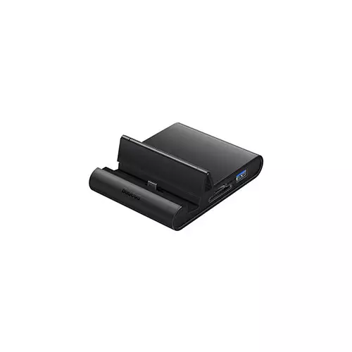 Baseus WKMD000001 USB-C Multi-Interface Hub – Dual USB 2.0 & USB 3.0, HDMI, SD/TF Card Reader, Type-C Female (Grey) - 1