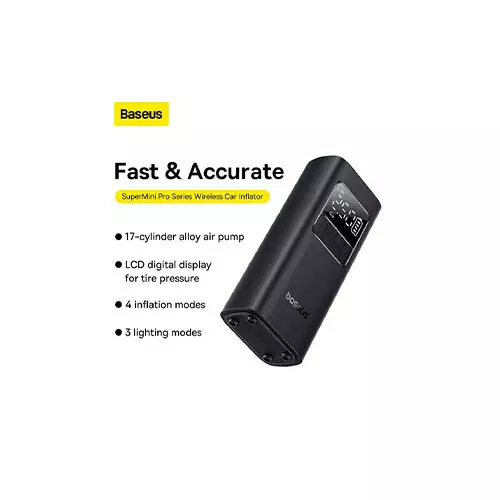 Baseus Inflator Super Mini Pro Series 4000mAh Wireless Cluster (Black) - 1