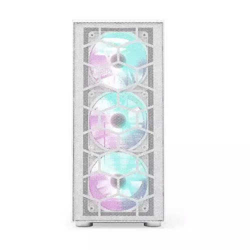 Montech X3 Mesh RGB Lighting Tempered Glass ATX Mid-Tower Gaming Case (White) - 3