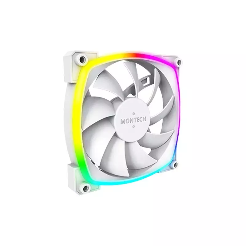 Montech AX120 PWM ARGB 120mm (1xFAN) Casing Cooling Fan (White) - 1