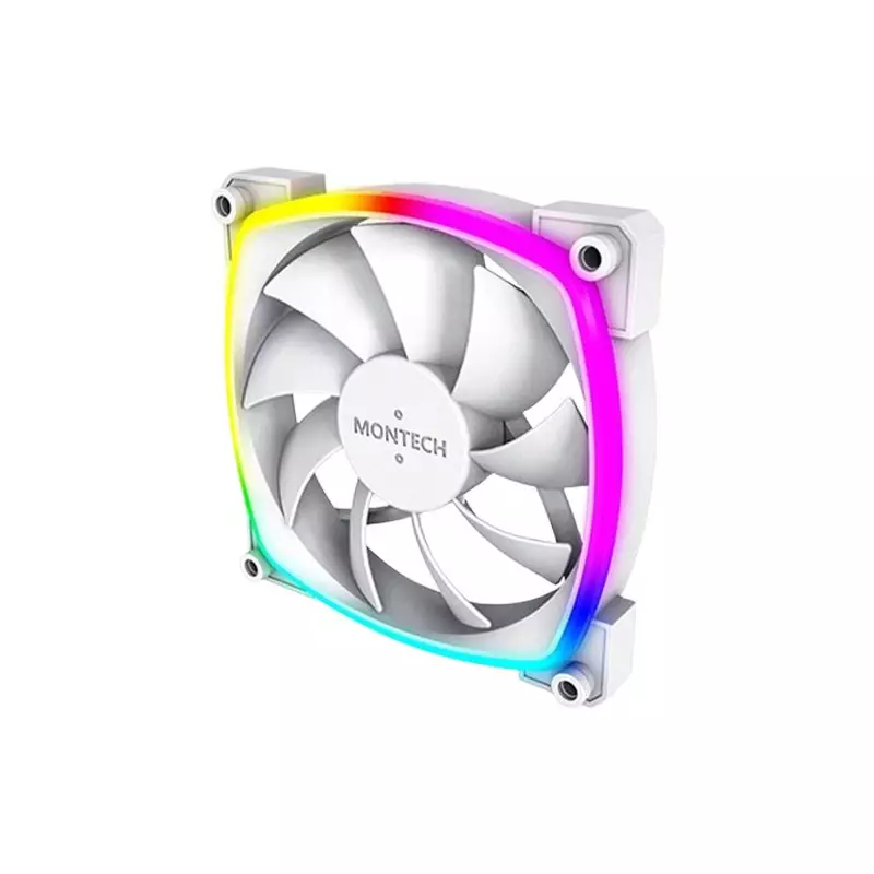 Montech AX120 PWM ARGB 120mm (1xFAN) Casing Cooling Fan (White) - 2