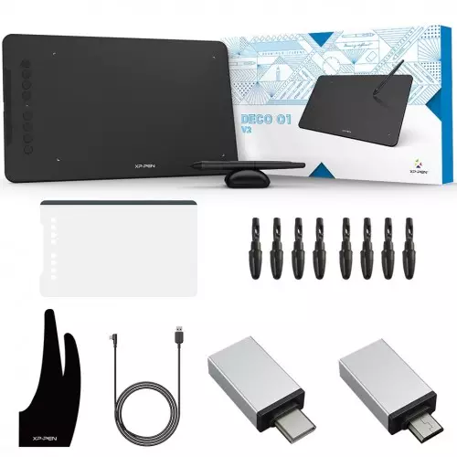 XP-Pen Deco 01 V2 Digital Drawing Graphics Tablet - 1
