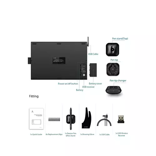 XP-Pen Star 06 Wireless Digital Drawing Graphics Tablet - 2